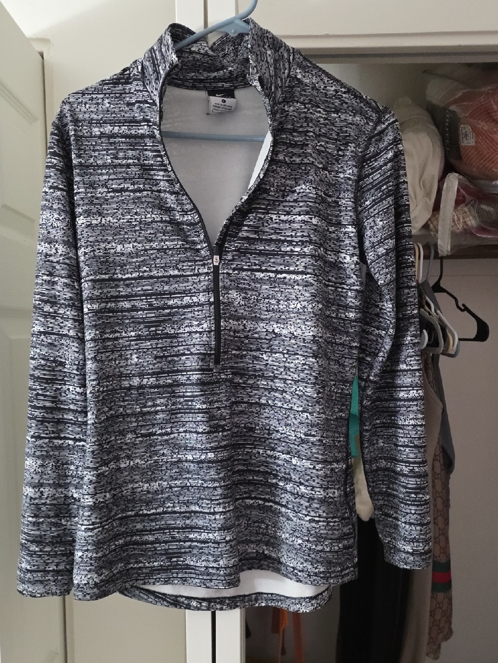 Nike Black & White Quarter-Zip Pullover